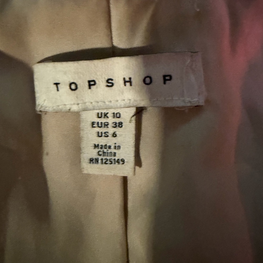 Topshop cropped Cream Faux Fur Jacket - Picture 5 of 7